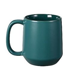 Mic 16 oz Large Ceramic Coffee Mug, Tea, Mulled Drinks Cup, Gift for Office Staff or Home, Microwave and Dishwasher Safe, Frosted Surface, Turquoise