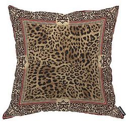 Leopard Skin Pattern Animal Fur Surface Spotted Exotic Wildlife Camouflage Pillow Case 18x18 Inch Decorative Throw Pillow Cover for Home Couch Bed