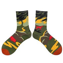 Oil Painting Socks A and B Surface Light Men and Women Trendy Socks Tube Socks Flower Painting Sock