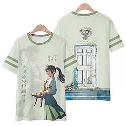 Suzume no Tojimari T-Shirts - Anime 3D Print Streetwear Moda Camisa T Oversized Harajuku Estilo 1 [ID2201]