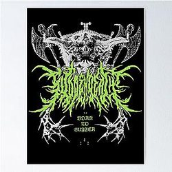 Svdden Death Merch Born To Suffer Poster RB1212
