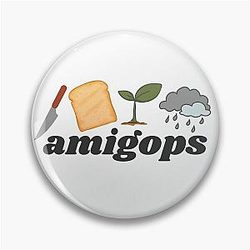 AMIGOPS SYMBOLS STICKER CORPSE SYKKUNO VALKYRAE TOAST Pin