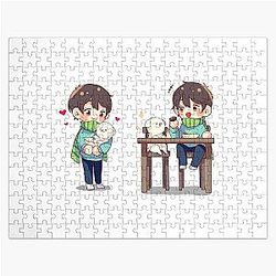 Sykkuno cute with doggo Jigsaw Puzzle