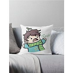 Sykkuno screaming oh jesus! Throw Pillow