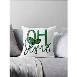 "Oh Jesus" - Sykkuno Throw Pillow