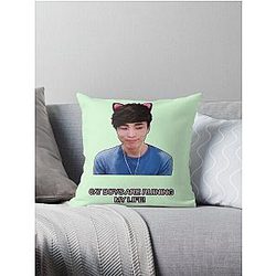 Sykkuno cat ears Throw Pillow
