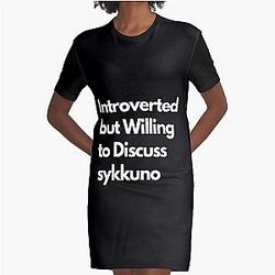 Introverted but Willing to Discuss sykkuno Graphic T-Shirt Dress