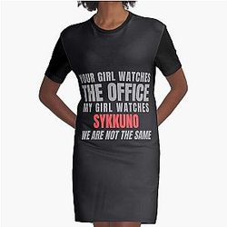 SYKKUNO Twitch Streamer Funny Meme Omegalul Graphic T-Shirt Dress