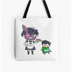 Corpse Husband & Sykkuno Impasta All Over Print Tote Bag