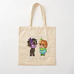 Corpse Husband and Sykkuno Chibi Cotton Tote Bag