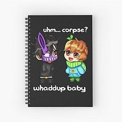 Corpse Husband and Sykkuno Chibi Spiral Notebook