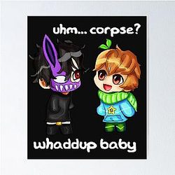 Corpse Husband and Sykkuno Chibi Poster
