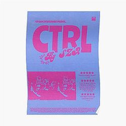 Album Print - "Ctrl" by SZA (Pink/Blue) Poster RB0903