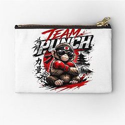 Team Punch Monkey Boxer Bold Street Style Graphic Zipper Pouch