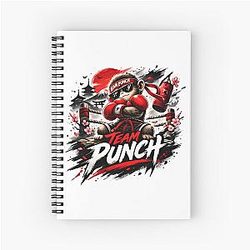 Team Punch Monkey Boxer Bold Street Style Graphic Spiral Notebook