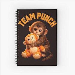 Team Punch Monkey Japanese Toy Trendy Spiral Notebook