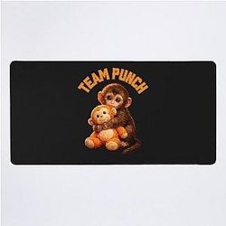 Team Punch Monkey Toy Japanese Meme Desk Mat
