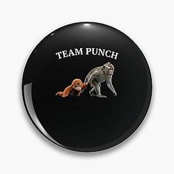 Team Monkey Orangutan Wildlife Animals Pin