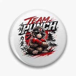 Team Punchboxer Bold Street Style Graphic Pin