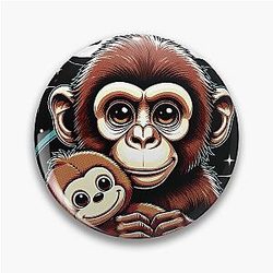 Team Punch Monkey Ride At Dawn Y2K Streetwear T-Shirt Design Pin