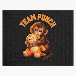 Team Punch Monkey Toy Japanese Meme Jigsaw Puzzle