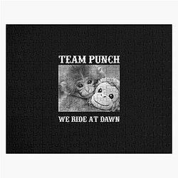 Team Punch Monkey Ride at Dawn Hopecore Retro Jigsaw Puzzle