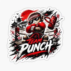 Team Punch Monkey Boxer Bold Street Style Graphic Sticker