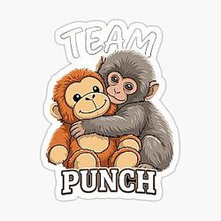 Team Punch Baby Monkey Sticker
