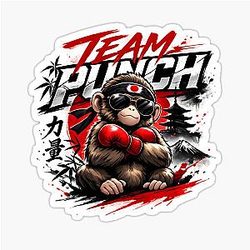 Team Punch Monkey Boxer – Street Style Graphic Stickers