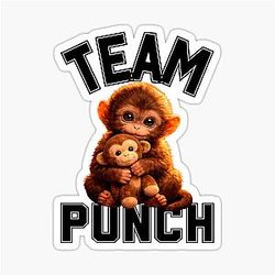Team Punch Monkey Toy Sticker