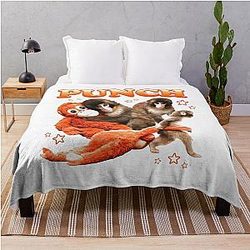 Punch Monkey Team Punch Throw Blanket