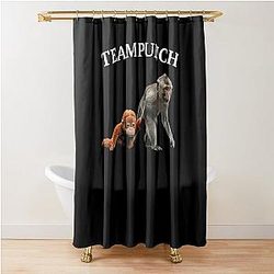 Team Monkey Orangutan Primate Wildlife Shower Curtain
