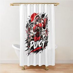 Team Punch Monkey Boxer Bold Street Style Graphic Shower Curtain