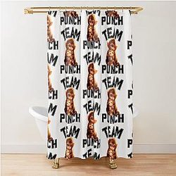 Team Punch Monkey Toy Shower Curtain