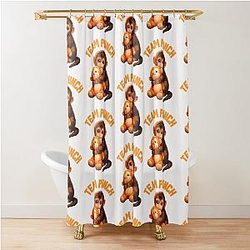Team Punch Monkey Japanese Toy Trend Meme Shower Curtain