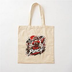 Team Punch Monkey Boxer Bold Street Style Graphic Cotton Tote Bag