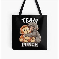 Team Punch Baby Monkey All Over Print Tote Bag
