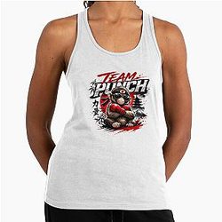 Team Punch Monkey Boxer Bold Street Style Graphic Racerback Tank Top