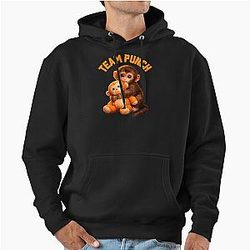 Team Punch Monkey Japanese Meme Pullover Hoodie