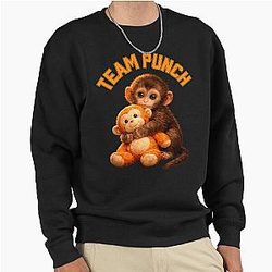 Team Punch Monkey Japanese Meme Pullover Sweatshirt