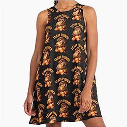 Team Monkey Japanese Trendy A-Line Dress