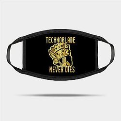 Technoblade Face Masks - Technoblade Never Dies Golden Flat Mask TP3110