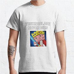 Technoblade T-Shirts - Technoblade Never Dies Classic T-Shirt RB0206