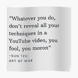 Technoblade Posters - Sun Tzu art of war quote from Technoblade's video Poster RB0206
