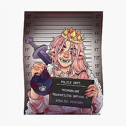 Technoblade Posters - Technoblade Mugshot Poster RB0206