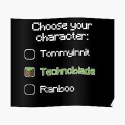 Technoblade Posters - Choose your character (2) Poster RB0206