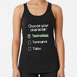Technoblade Tank Tops - Choose your character  Racerback Tank Top RB0206