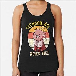 Technoblade Tank Tops - Technoblade never dies  Racerback Tank Top RB0206