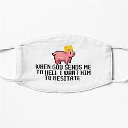 Technoblade Face Masks - Technoblade quote Flat Mask RB0206