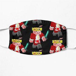 Technoblade Face Masks - Technoblade king Flat Mask RB0206